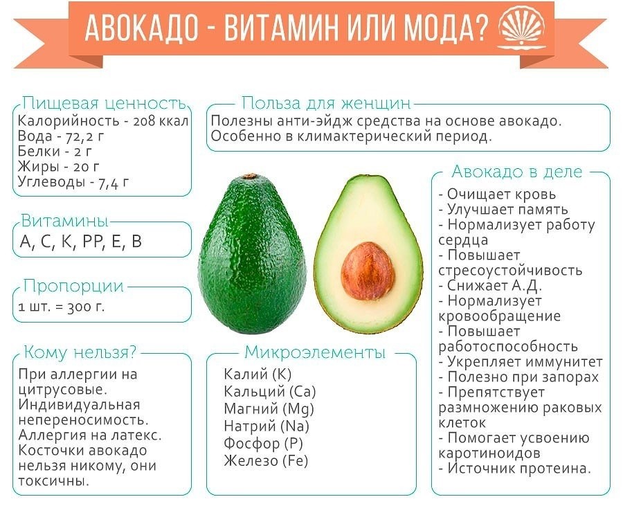 состав авокадо