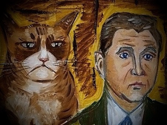 мужик и кот