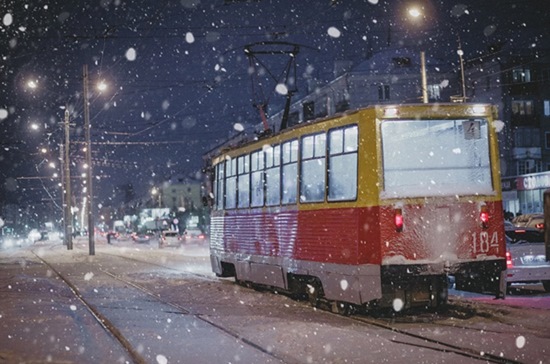 автобус зима