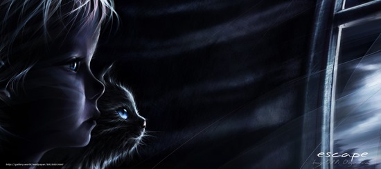 мальчик и котик